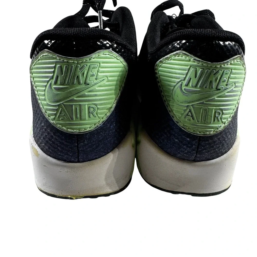 Nike Air Max 90 Hyperfuse Womens 8.5 Black Iridescent Flash Lime Good 811165-001
